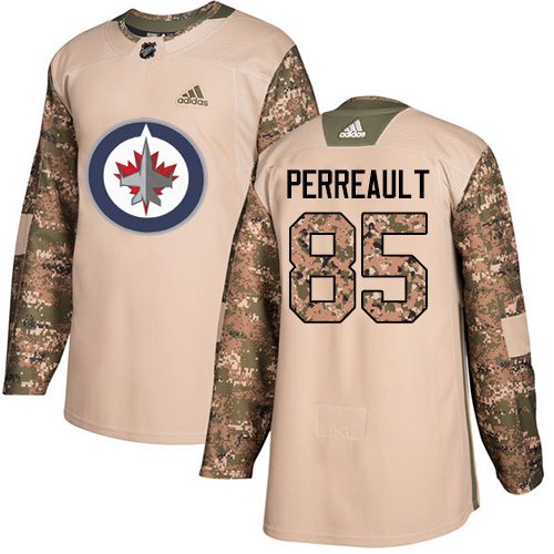 Adidas Jets #85 Mathieu Perreault Camo Authentic Veterans Day Stitched NHL Jersey